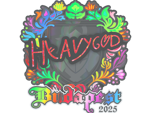 Sticker | Heavygod (Holo) | Budapest 2025 — CS2 skin image, Exotic rarity