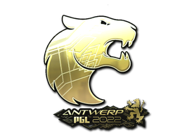 Sticker | FURIA (Gold) | Antwerp 2022 — CS2 skin image, Extraordinary rarity