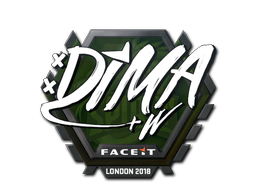 Sticker | Dima | London 2018 — CS2 skin image, High Grade rarity