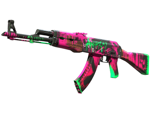 StatTrak™ AK-47 | Neon Revolution (Minimal Wear) — изображение скина CS2, редкость Covert