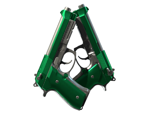 Dual Berettas | Emerald — скин CS2, редкость Mil-Spec Grade