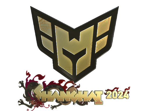 Sticker | HEROIC (Gold) | Shanghai 2024 — CS2 skin image, Extraordinary rarity