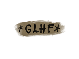 Sealed Graffiti | GLHF (Dust Brown) — CS2 skin image, Base Grade rarity