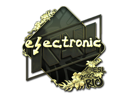 Sticker | electronic (Gold) | Rio 2022 — CS2 skin image, Extraordinary rarity
