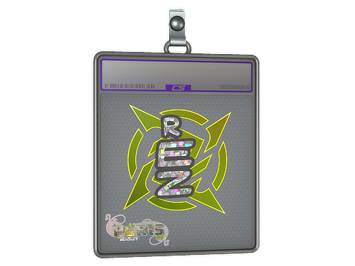 Sticker Slab | REZ (Glitter) | Paris 2023 — CS2 skin image, Remarkable rarity
