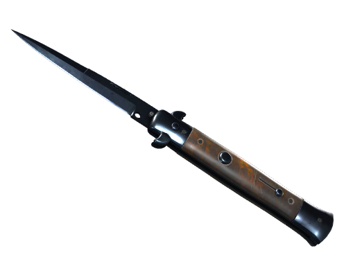 ★ StatTrak™ Stiletto Knife | Blue Steel (Battle-Scarred) — CS2 skin image