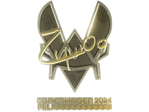 Sticker | ZywOo (Gold) | Copenhagen 2024 — CS2 skin image, Extraordinary rarity