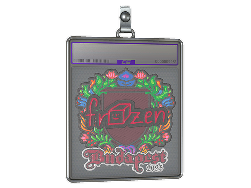 Sticker Slab | frozen (Embroidered) | Budapest 2025 — CS2 skin image, Remarkable rarity