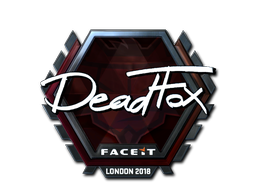 Sticker | DeadFox (Foil) | London 2018 — CS2 skin image, Remarkable rarity