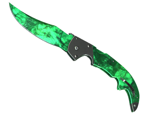 ★ Falchion Knife | Gamma Doppler Emerald (Factory New) — CS2 skin image, Covert rarity