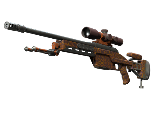 SSG 08 | Orange Filigree (Minimal Wear) — изображение скина CS2, редкость Mil-Spec Grade