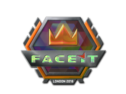 Sticker | FACEIT (Holo) | London 2018 — CS2 skin image, Remarkable rarity