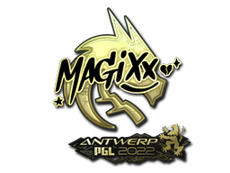 Sticker | magixx (Gold) | Antwerp 2022 — CS2 skin image, Extraordinary rarity