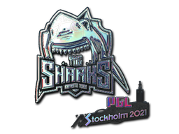 Sticker | Sharks Esports (Holo) | Stockholm 2021 — CS2 skin image, Remarkable rarity
