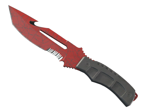 ★ StatTrak™ Survival Knife | Crimson Web (Well-Worn) — CS2 skin image