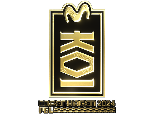 Sticker | KOI (Gold) | Copenhagen 2024 — CS2 skin image, Extraordinary rarity