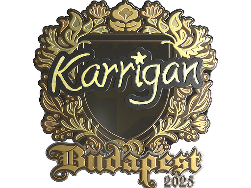 Sticker | karrigan (Gold) | Budapest 2025 — CS2 skin image, Extraordinary rarity