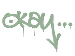 Sealed Graffiti | Okay (Cash Green) — CS2 skin image, Base Grade rarity