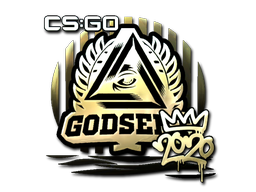 Sticker | GODSENT (Gold) | 2020 RMR — CS2 skin image, Extraordinary rarity
