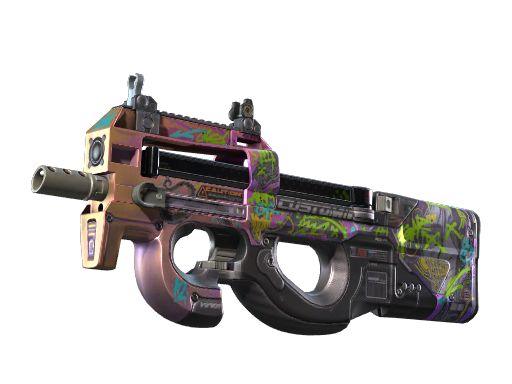 P90 | Neoqueen (Well-Worn) — изображение скина CS2, редкость Restricted