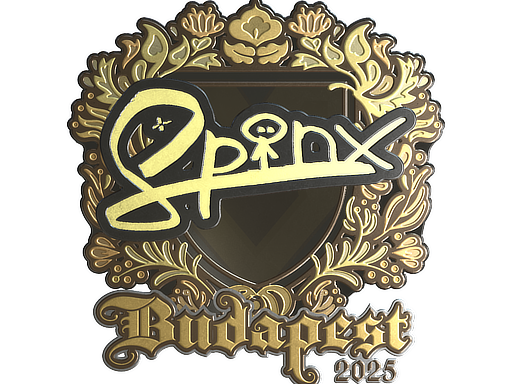 Sticker | Spinx (Gold) | Budapest 2025 — CS2 skin image, Extraordinary rarity