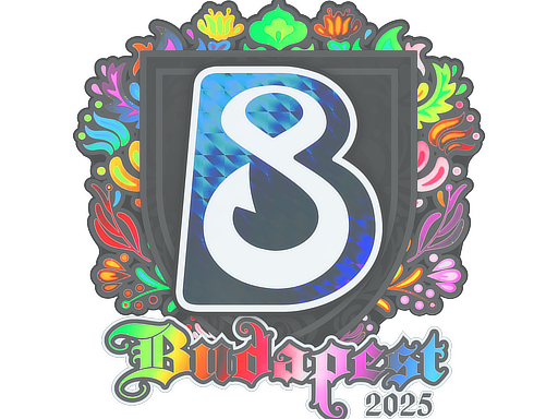 Sticker | B8 (Holo) | Budapest 2025 — CS2 skin image, Exotic rarity