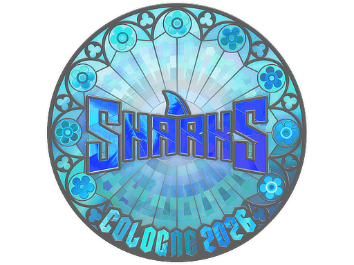 Sticker | Sharks Esports (Holo) | Cologne 2026 — CS2 skin image, Exotic rarity
