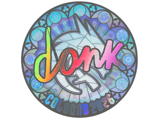 Sticker | donk (Holo) | Cologne 2026 — CS2 skin image, Exotic rarity
