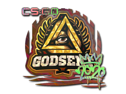 Sticker | GODSENT (Holo) | 2020 RMR — CS2 skin image, Remarkable rarity