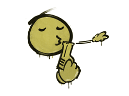 Sealed Graffiti | Quickdraw (Tracer Yellow) — CS2 skin image, Base Grade rarity