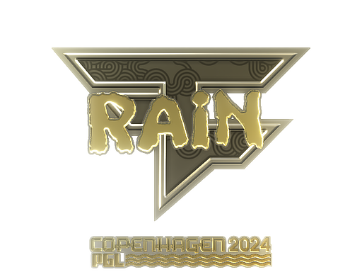 Sticker | rain (Gold) | Copenhagen 2024 — CS2 skin image, Extraordinary rarity