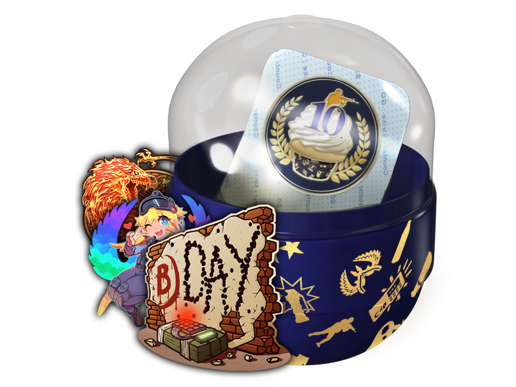 10 Year Birthday Sticker Capsule — CS2 skin image, Base Grade rarity