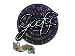 Sticker | Goofy (Glitter) | Paris 2023 — CS2 skin image, Remarkable rarity