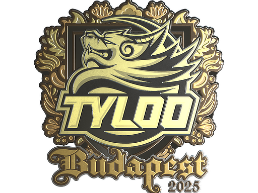 Sticker | TYLOO (Gold) | Budapest 2025 — CS2 skin image, Extraordinary rarity