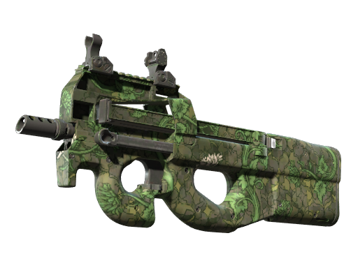 Souvenir P90 | Verdant Growth (Battle-Scarred) — изображение скина CS2, редкость Industrial Grade