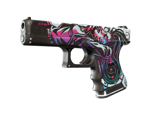 Glock-18 | Neo-Noir (Well-Worn) — изображение скина CS2, редкость Covert