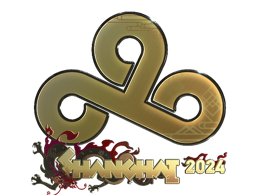 Sticker | Cloud9 (Gold) | Shanghai 2024 — CS2 skin image, Extraordinary rarity