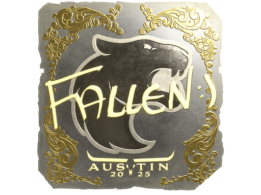 Sticker | FalleN (Gold) | Austin 2025 — CS2 skin image, Extraordinary rarity