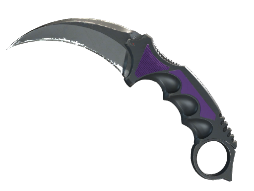 ★ StatTrak™ Karambit | Ultraviolet (Battle-Scarred) — CS2 skin image
