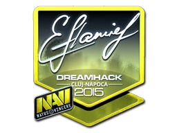 Sticker | flamie (Foil) | Cluj-Napoca 2015 — CS2 skin image, Exotic rarity