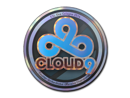 Sticker | Cloud9 (Holo) | Cologne 2014 — CS2 skin image, Remarkable rarity