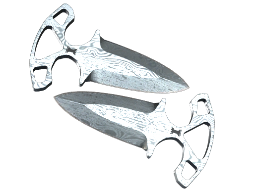 ★ StatTrak™ Shadow Daggers | Damascus Steel (Well-Worn) — CS2 skin image