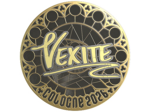 Sticker | vexite (Gold) | Cologne 2026 — CS2 skin image, Extraordinary rarity