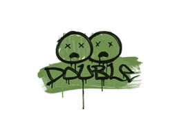 Sealed Graffiti | Double (Battle Green) — CS2 skin image, Base Grade rarity