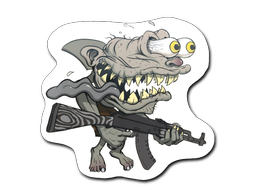 Sticker | Black Shark Shooter — CS2 skin image, High Grade rarity