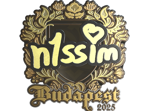 Sticker | n1ssim (Gold) | Budapest 2025 — CS2 skin image, Extraordinary rarity