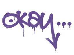 Sealed Graffiti | Okay (Monster Purple) — CS2 skin image, Base Grade rarity