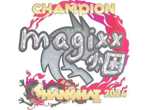 Sticker | magixx (Glitter, Champion) | Shanghai 2024 — CS2 skin image, Remarkable rarity