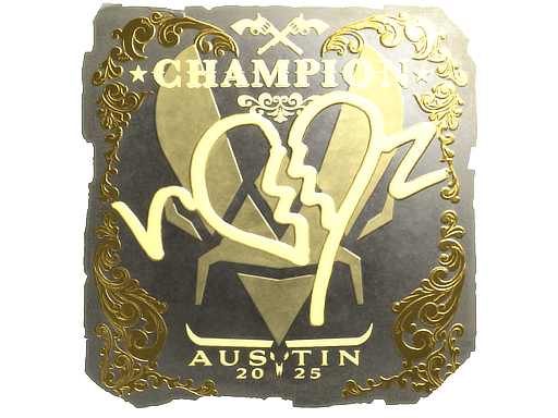 Sticker | ropz (Gold, Champion) | Austin 2025 — CS2 skin image, Extraordinary rarity