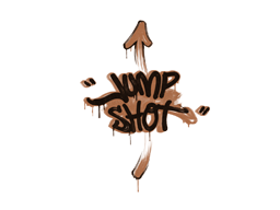Sealed Graffiti | Jump Shot (Tiger Orange) — CS2 skin image, Base Grade rarity